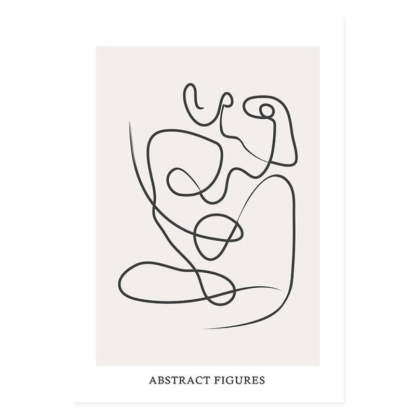 Mid-Century Modern Abstract Gallery Burnt Orange - Canvas Wall Art Painting-Original Wall Arts