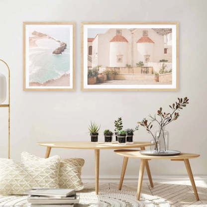 Mid-Century Modern Abstract Gallery Burnt Orange - Canvas Wall Art Painting-Original Wall Arts