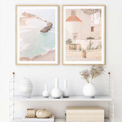 Mid-Century Modern Abstract Gallery Burnt Orange - Canvas Wall Art Painting-Original Wall Arts