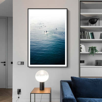 Nordic Sea Wave Scene Wall Art - Canvas Wall Art Painting-Original Wall Arts