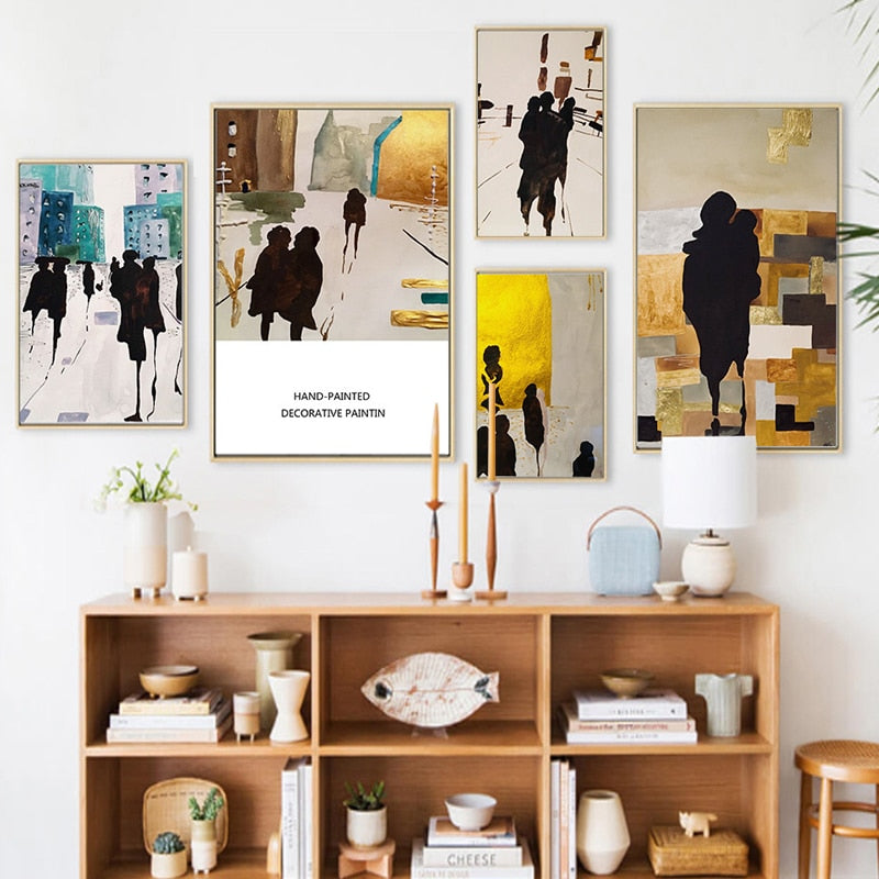 Shadows In City - Canvas Wall Art Painting-Original Wall Arts