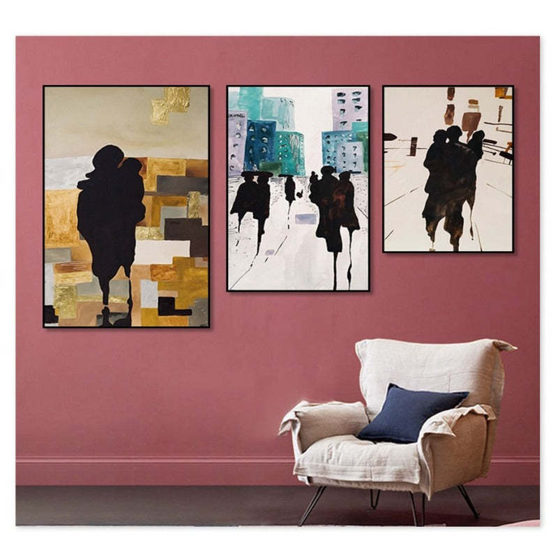 Shadows In City - Canvas Wall Art Painting-Original Wall Arts