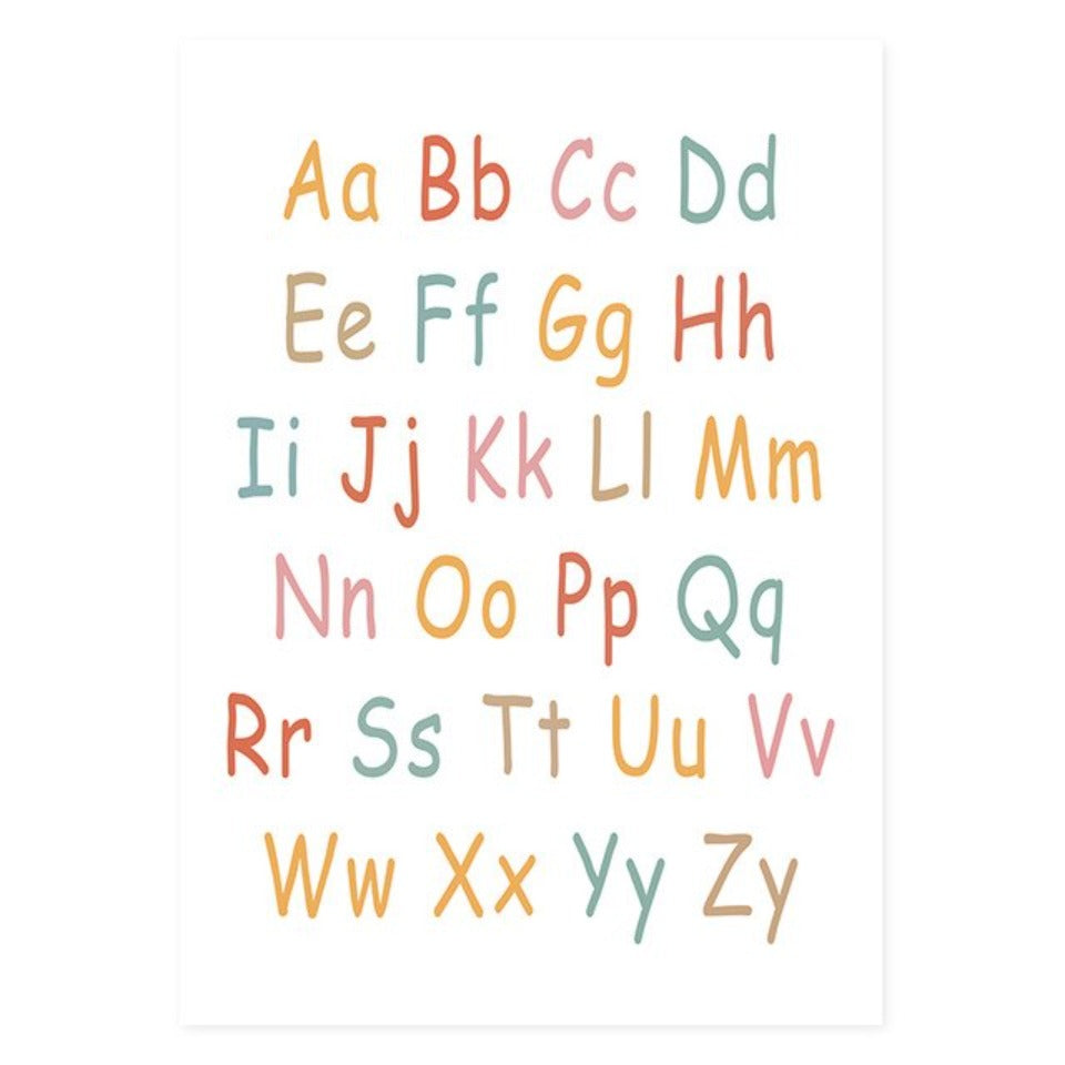 Rainbow Alphabet Nursery Decor Wall Art - Canvas Wall Art Painting-Original Wall Arts
