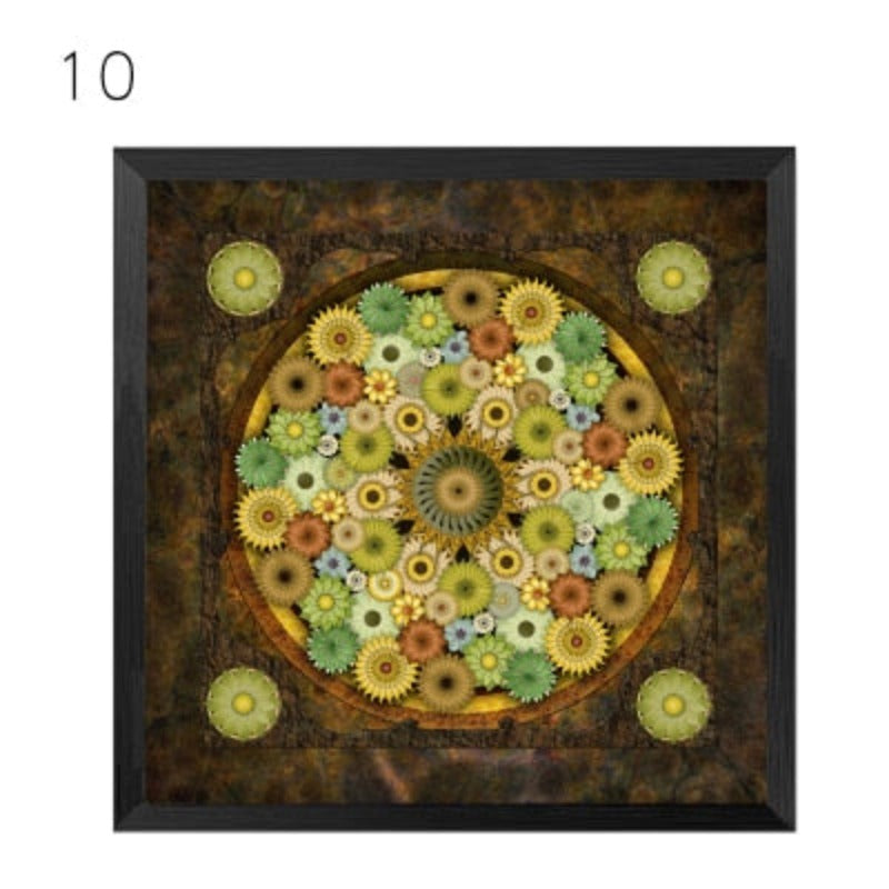 Mandala Ornament Thangka Yoga - Canvas Wall Art Painting-Original Wall Arts