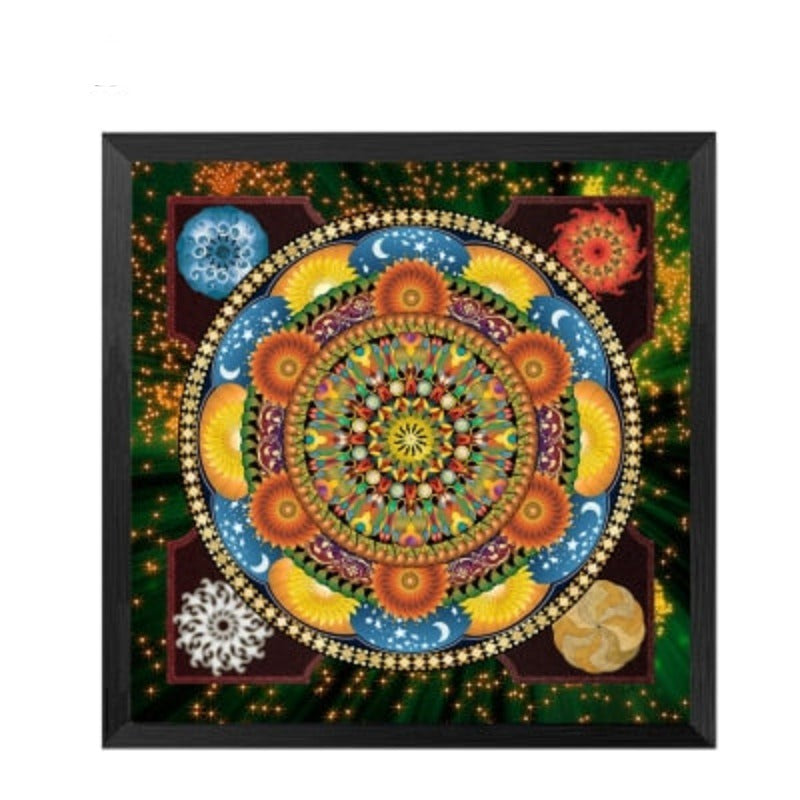 Mandala Ornament Thangka Yoga - Canvas Wall Art Painting-Original Wall Arts