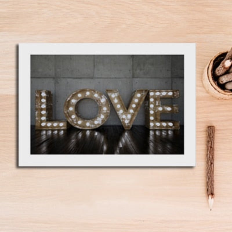 Nordic Scandinavia Interior Designs Love Print Girl - Canvas Wall Art Painting