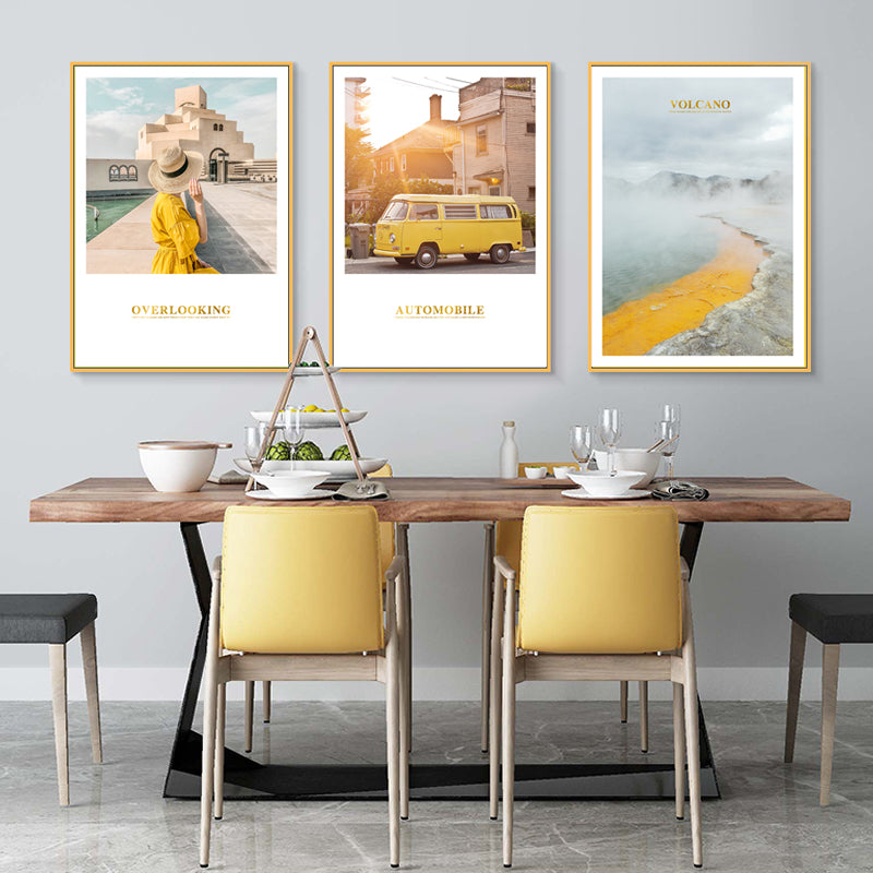 Modern Yellow Landscape Wall Art Poster - Canvas Wall Art Painting-Original Wall Arts