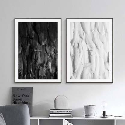 Creative Black and White Leather - Canvas Wall Art Painting-Original Wall Arts