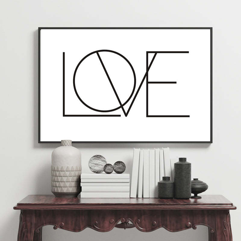Love Canvas Painting Black And White Nursery - Canvas Wall Art Painting-Original Wall Arts