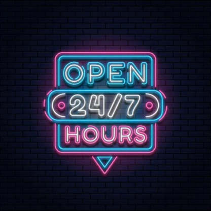 Open Hours Neon Sign  Personalized Mirror S  