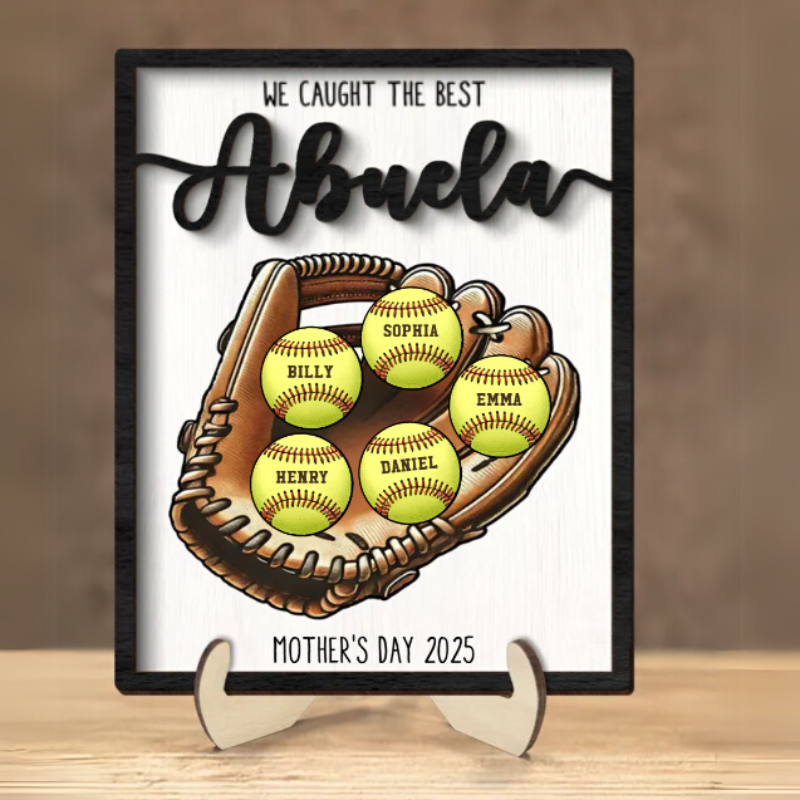 Mothers Day Personalized Baseball Glove Display Personalized Mirror 5 5.25