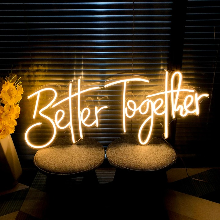 Radiant Mantra Neon Sign Led  Personalized Mirror   