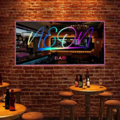 Custom LED Wall Hanging Neon Sign Light  Name Mirror   