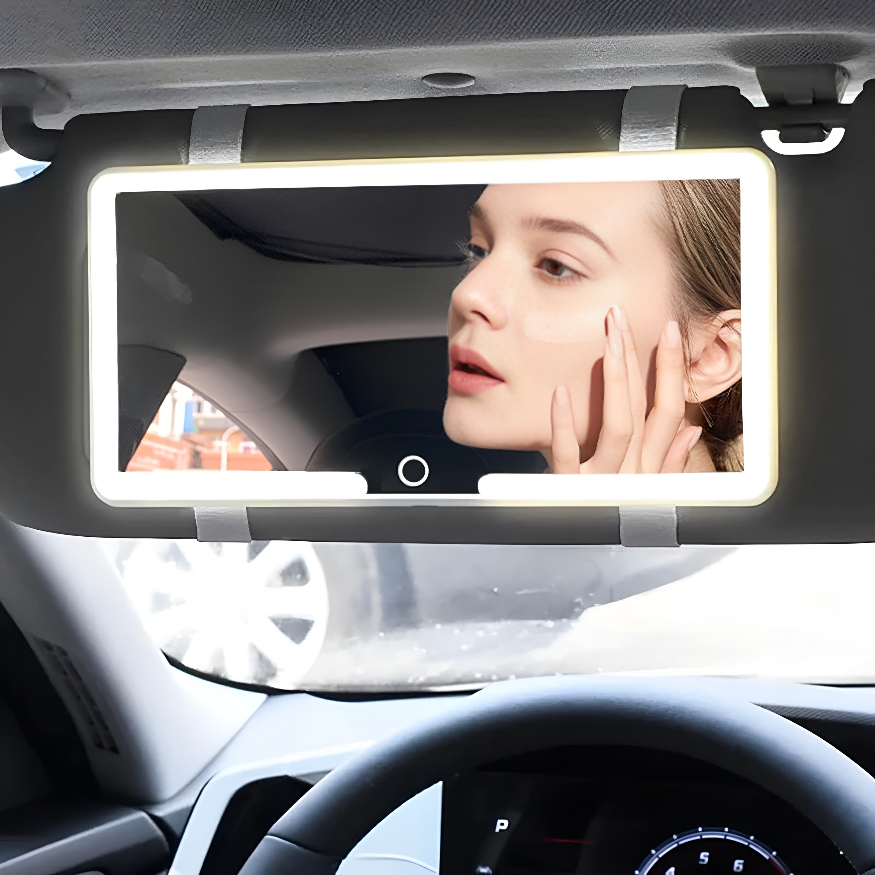 LED Car Vanity Mirror With Lights