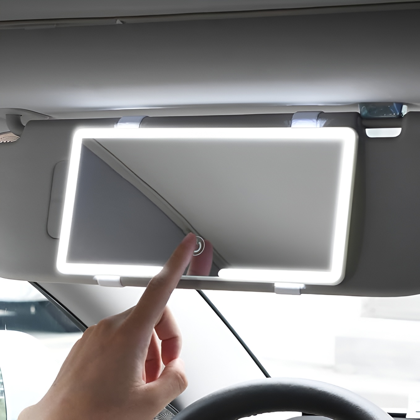 LED Car Vanity Mirror With Lights