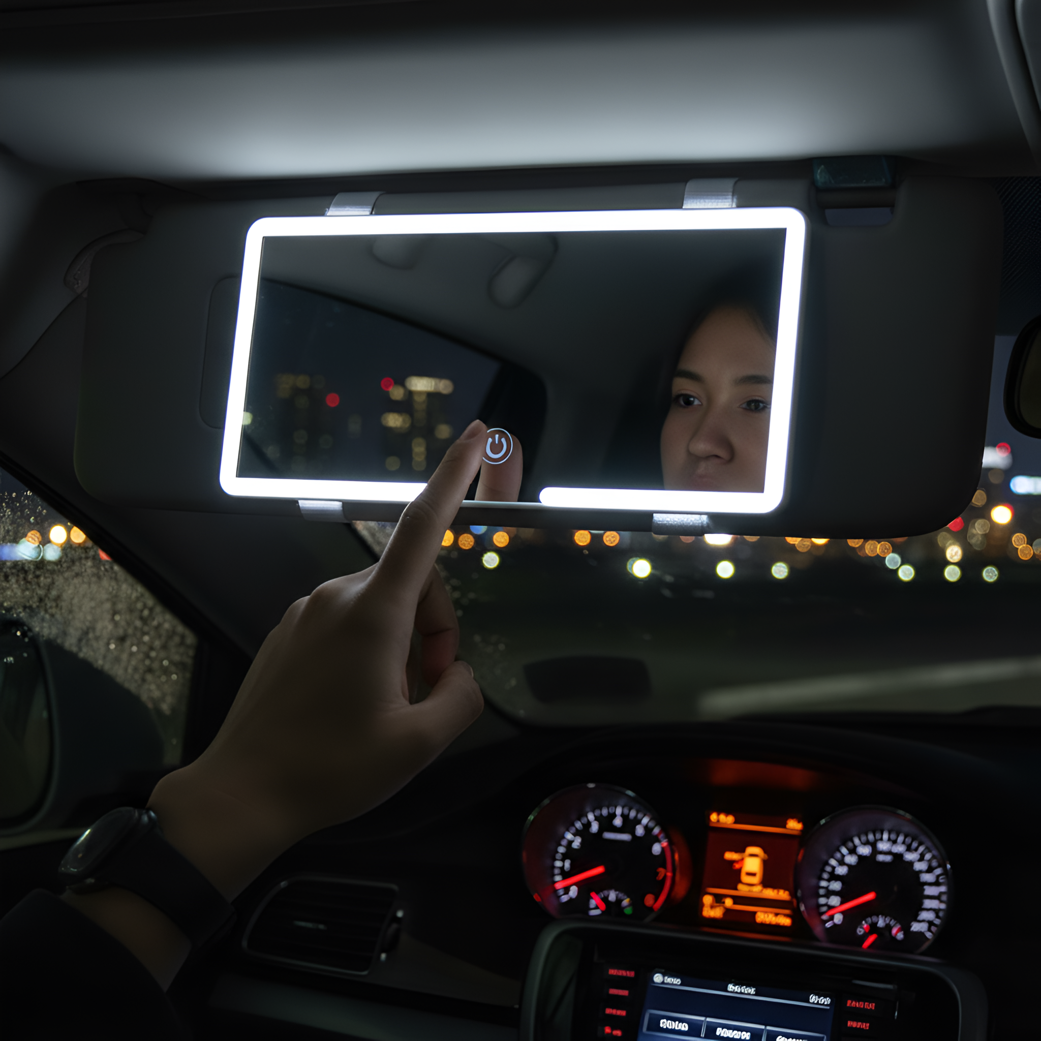 LED Car Vanity Mirror With Lights