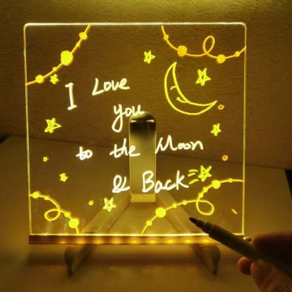 Children's LED Note Board with Colors  Personalized Mirror 7.9IN X 7.9IN  