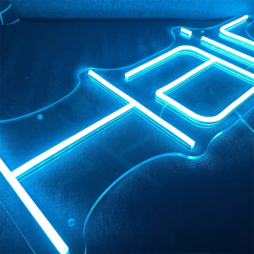 Luminous Locks Neon Emblem  Personalized Mirror   