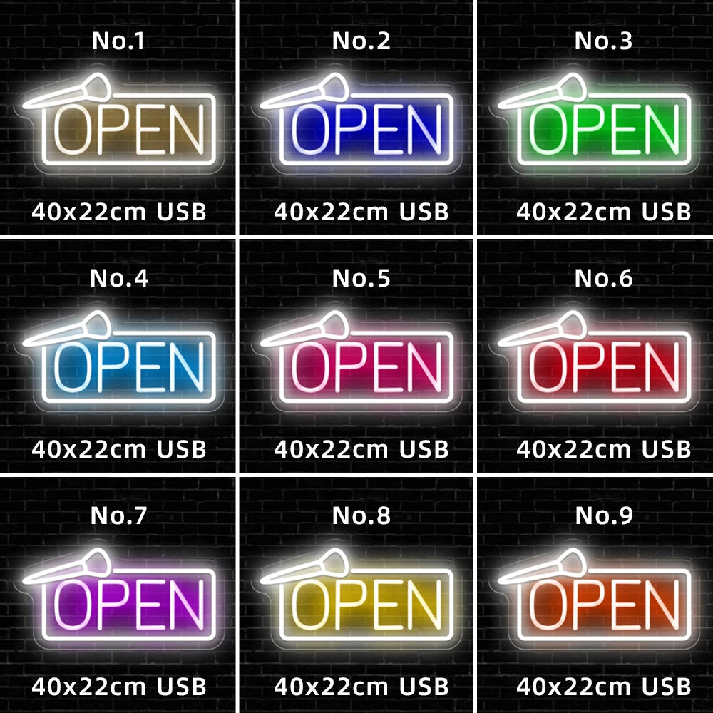 Luminous Entry LED Neon Sign  Personalized Mirror Brush Signs Neon Light  