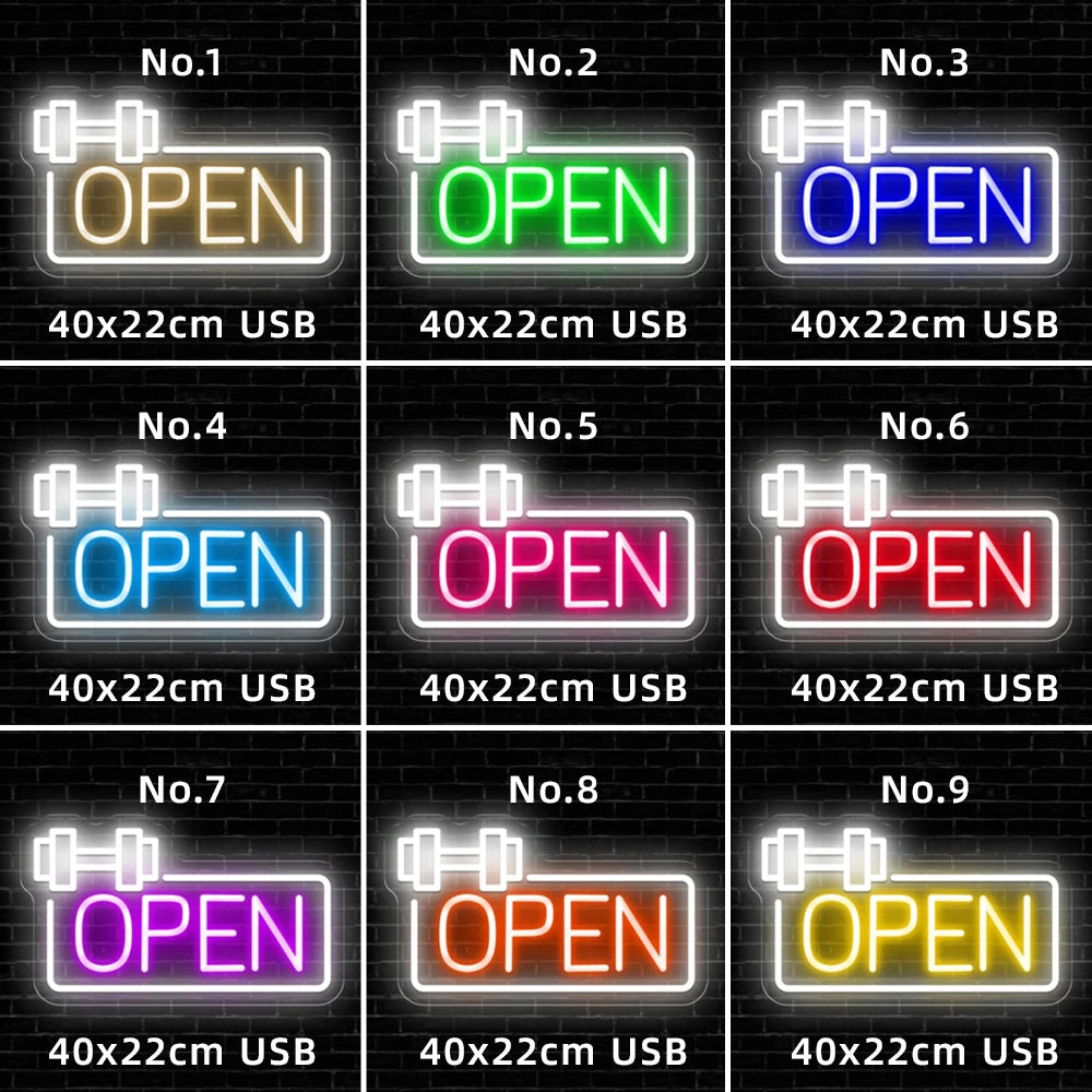 Luminous Entry LED Neon Sign  Personalized Mirror Gym Signs Neon Light  