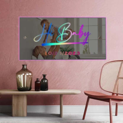 Personalized LED Neon Wall Decor Sign  Name Mirror   