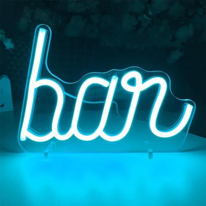 Radiant Script Neon Wall Decor  Personalized Mirror Blue  