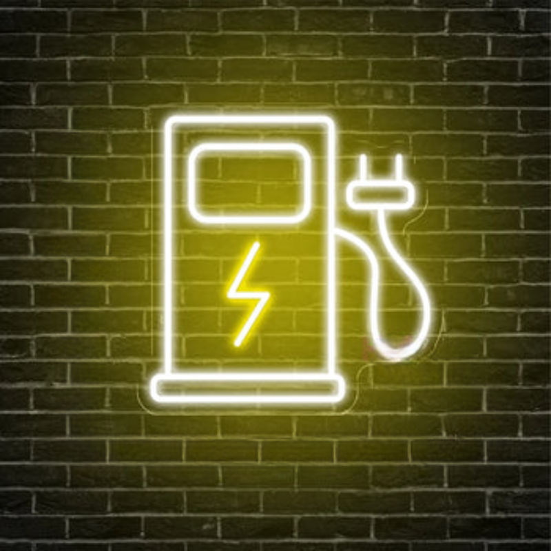 Energy Icons Neon LED Signage Quartet  Personalized Mirror 30x29 White 