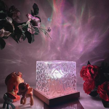 Rotating Water Ripple Night Light Aura Lamp  Personalized Mirror   