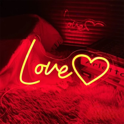 Wedding Decoration Neon LED Sign  Personalized Mirror White 35x20cm 