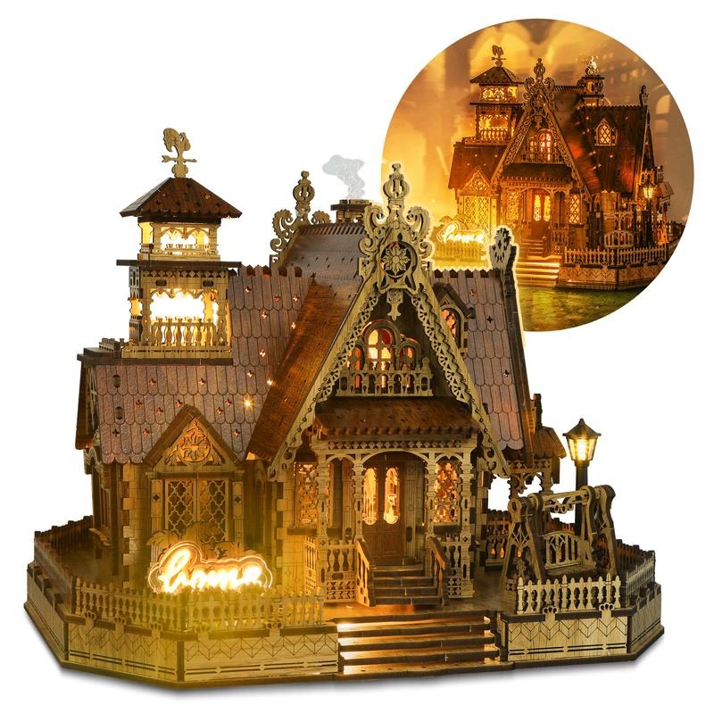 3D Wood Puzzle Countryside Cottage Model