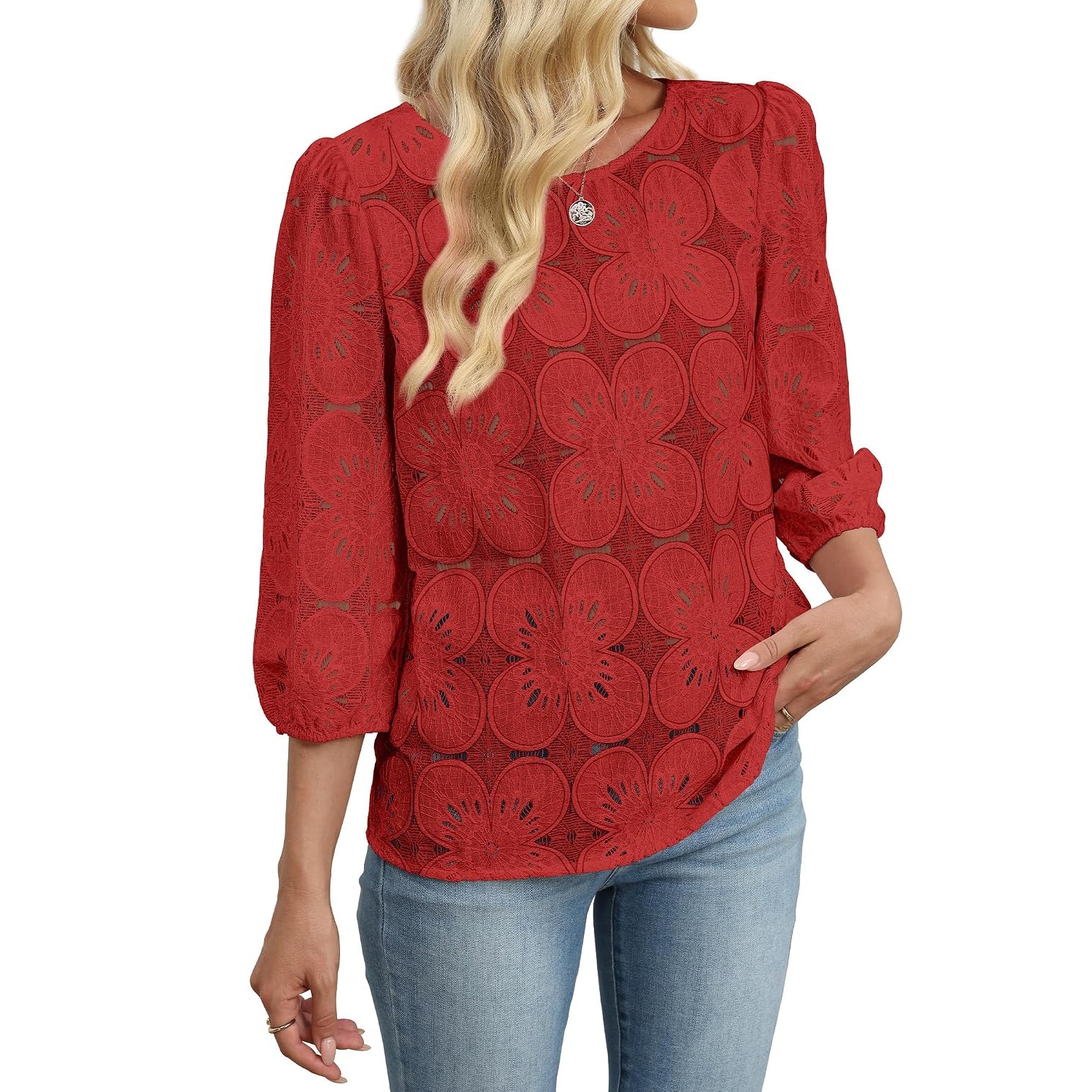 Spring Summer Lace Shirts For Women