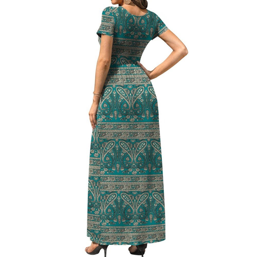 Casual Long Sleeve Maxi Pockets Dress For Women