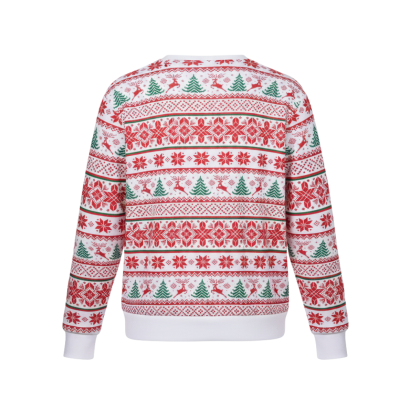 Long Sleeve Graphic Print Ugly Christmas Sweater
