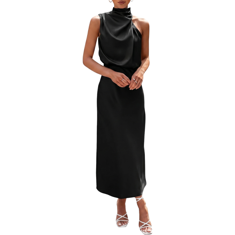 Summer Satin Sleeveless Maxi Dresses