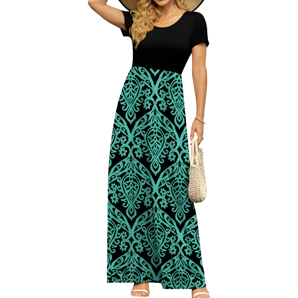 Casual Long Sleeve Maxi Pockets Dress For Women