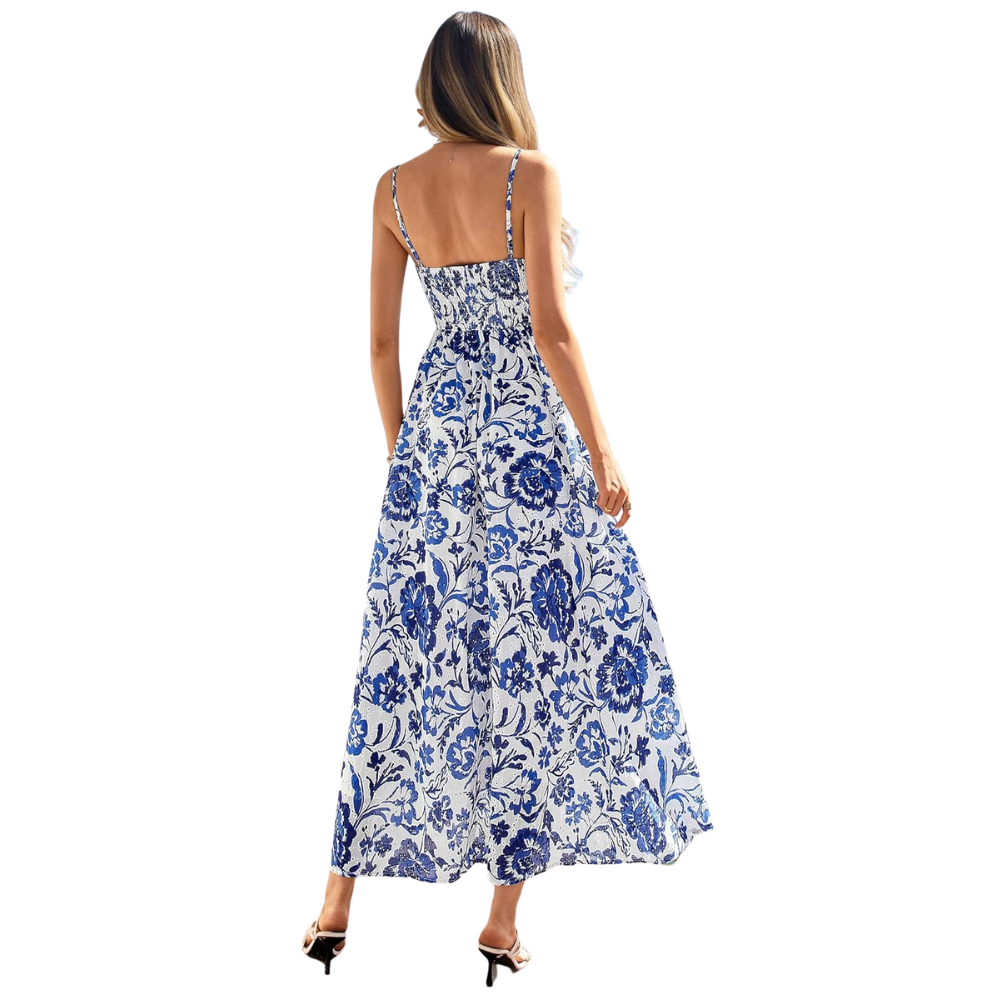 Spring And Summer Boho Eyelet Floral Beach Maxi For Women