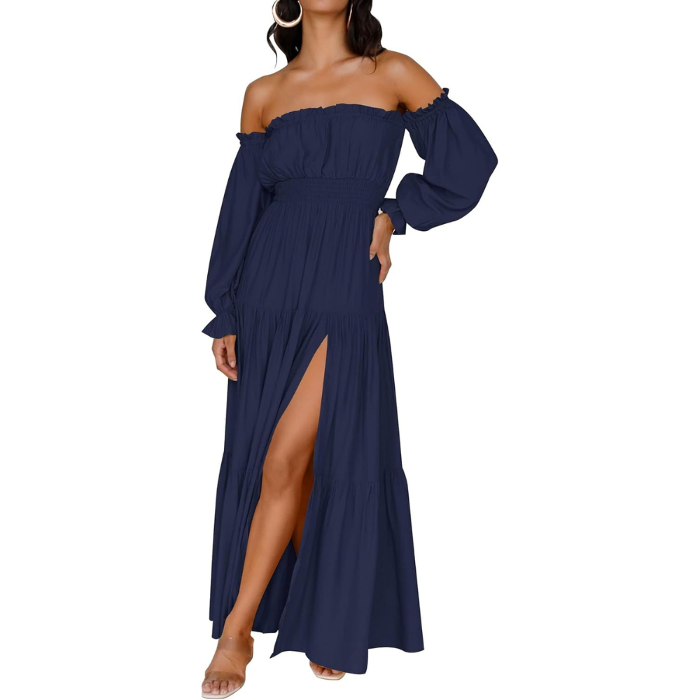 A Line Maxi Dress Dresses Off Shoulder Boho For Women
