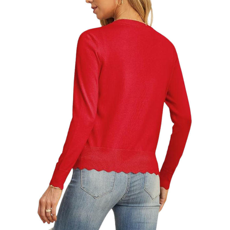  Womens Long Sleeve V Neck Button Down Cardigan Knit Shrugs Sweater