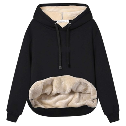 Haellun Womens Casual Winter Warm Fleece Sherpa Lined Pullover Hooded Sweatshirt
