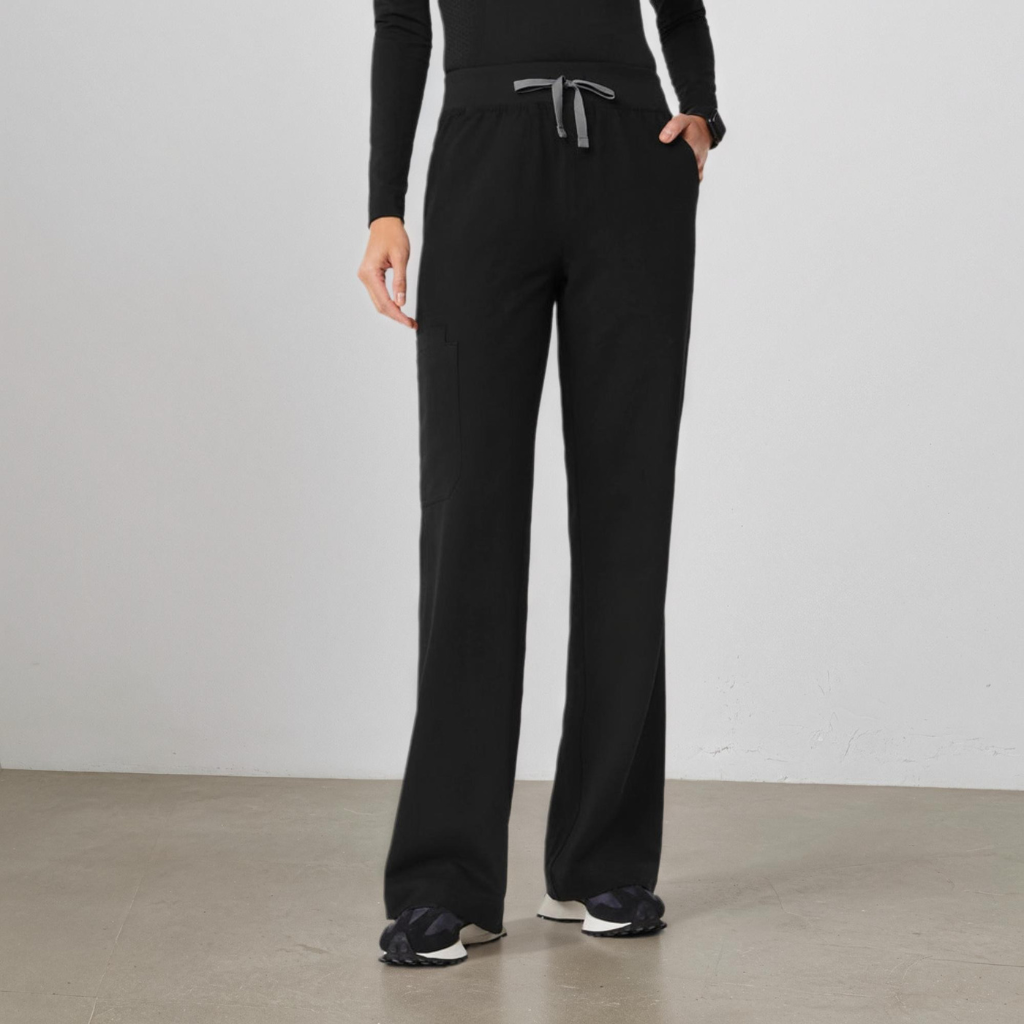 High Waisted Wide Scrub Pants for Women