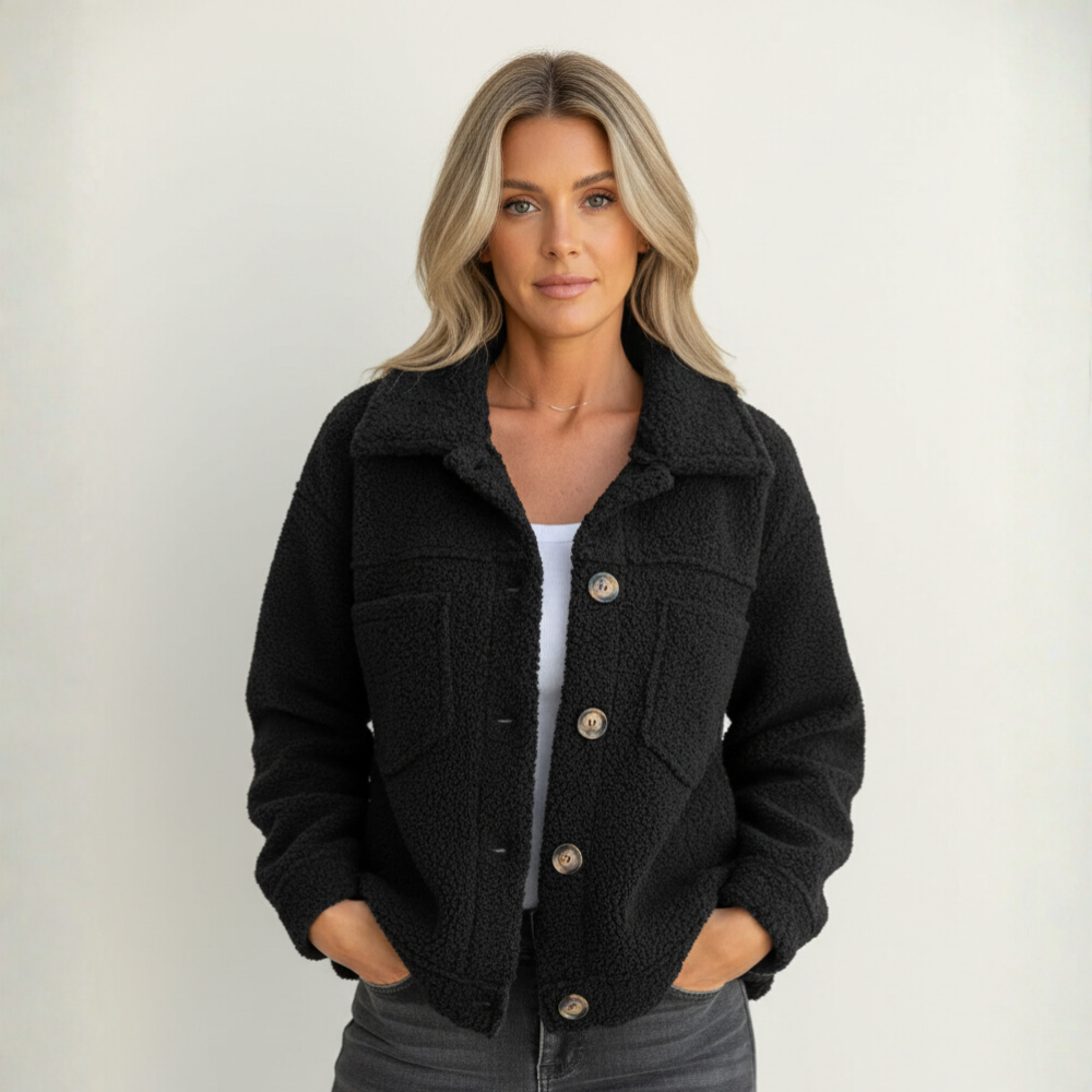 Soft Fleece Button Jacket