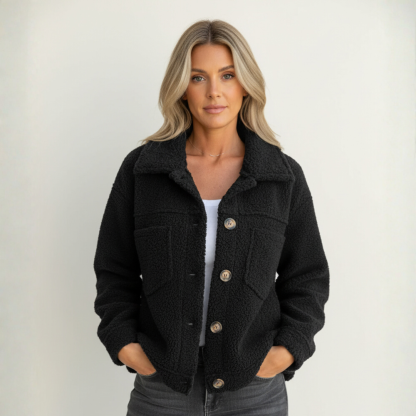 Soft Fleece Button Jacket