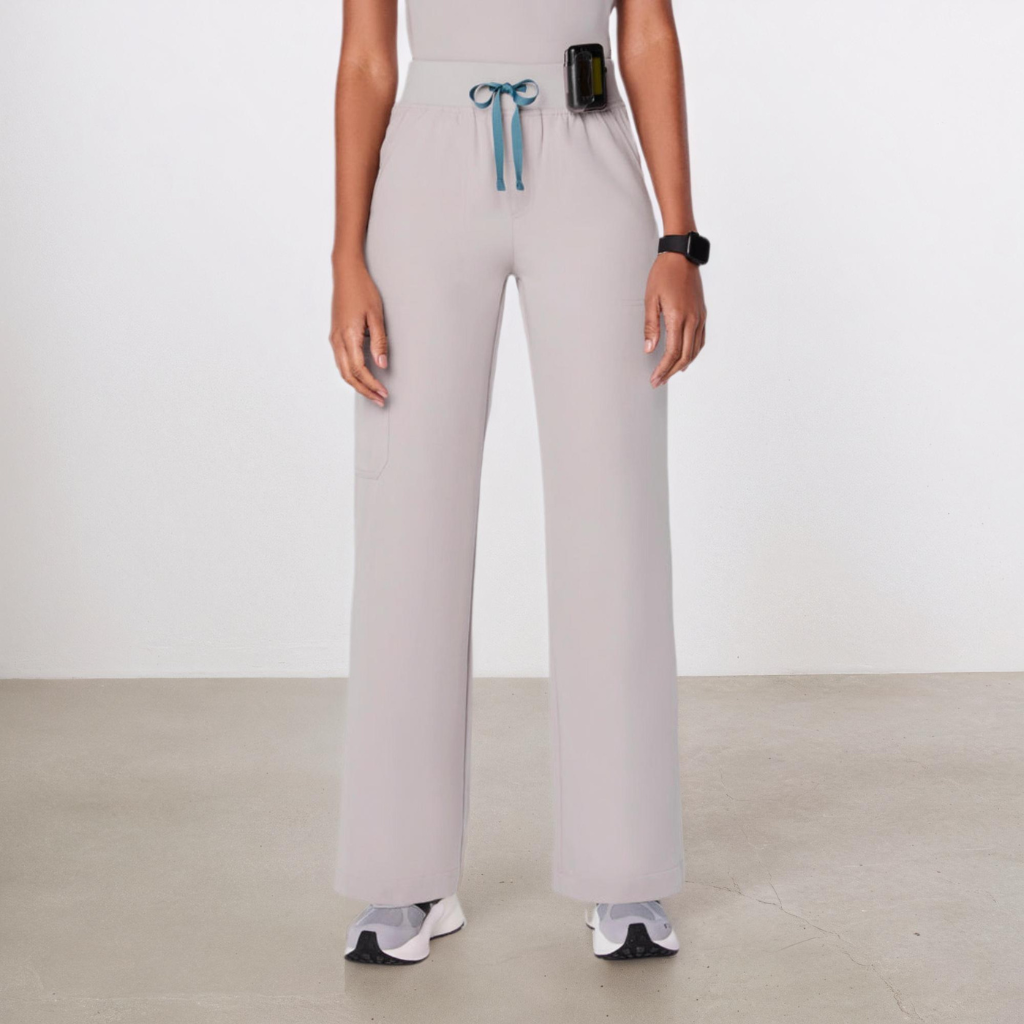 High Waisted Wide Scrub Pants for Women
