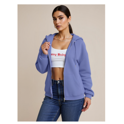 Oversized Womens Zip Up Hoodie Sweatshirt Jacket