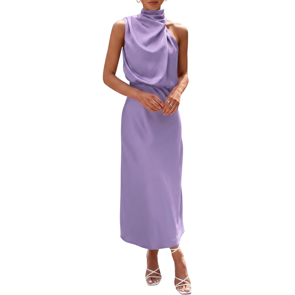 Summer Satin Sleeveless Maxi Dresses