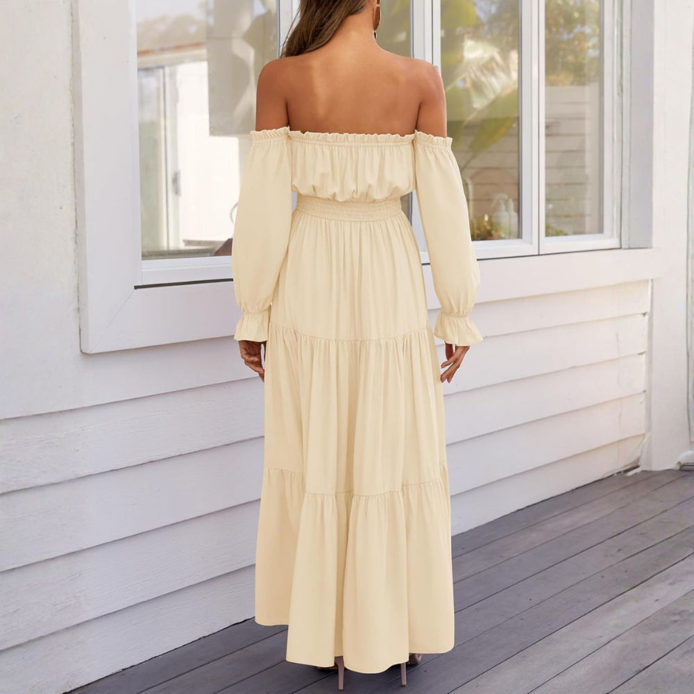 A Line Maxi Dress Dresses Off Shoulder Boho For Women