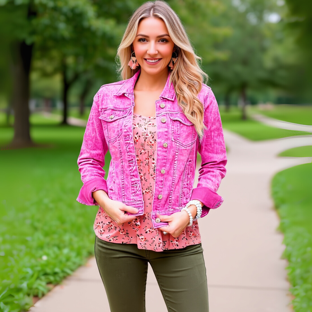 Stretch Denim Jacket For Women