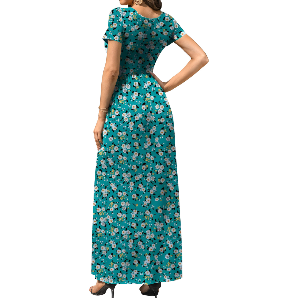 Casual Long Sleeve Maxi Pockets Dress For Women