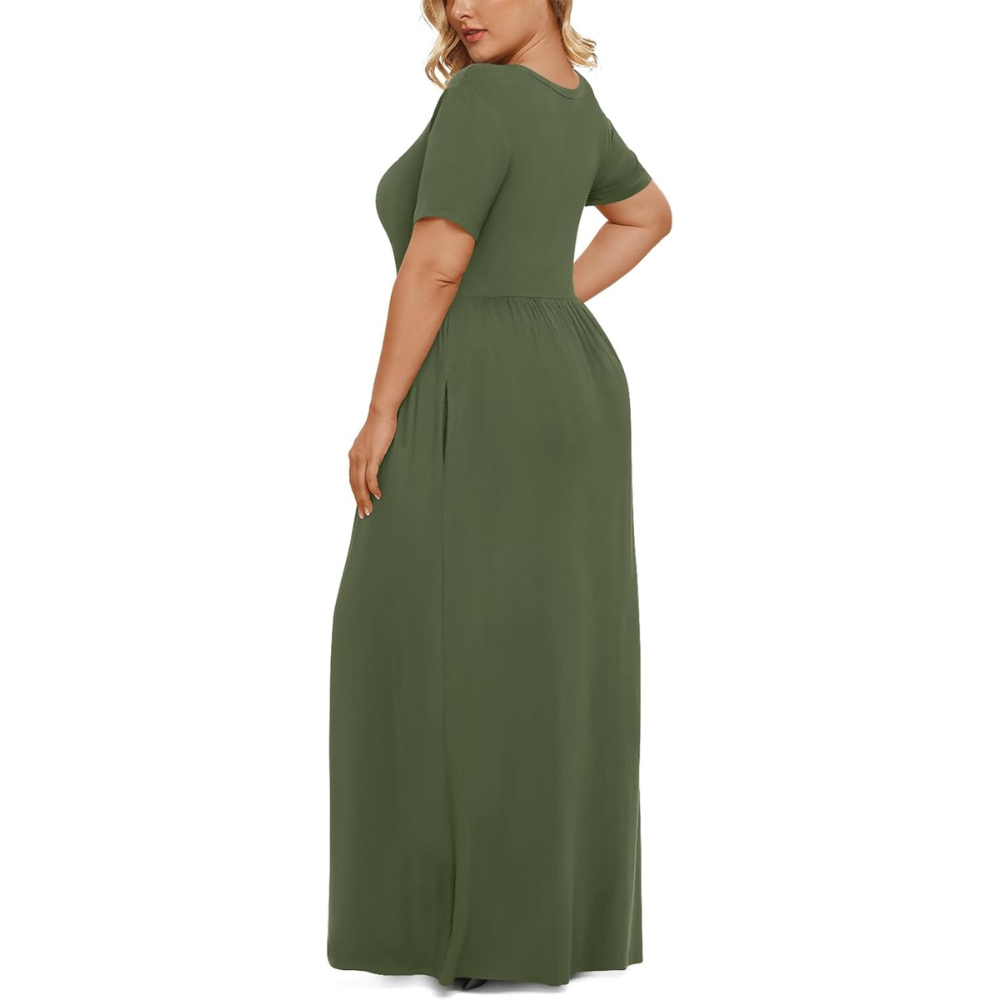 Summer And Short Sleeve Casual Maxi Dress Dresses For Women