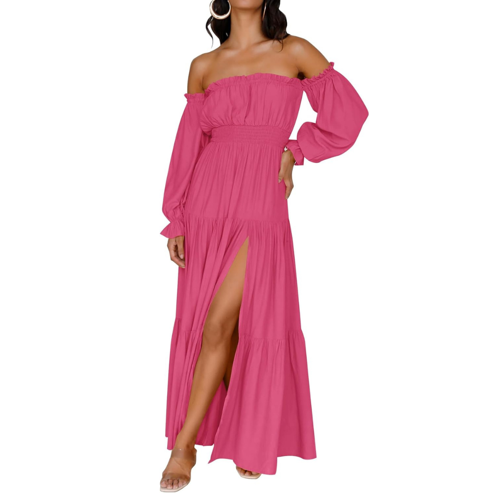 A Line Maxi Dress Dresses Off Shoulder Boho For Women